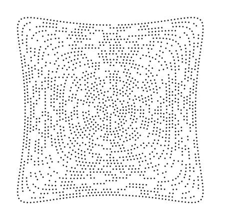 Squeeze distortion square particle element. Abstract geometric illustrationのイラスト素材