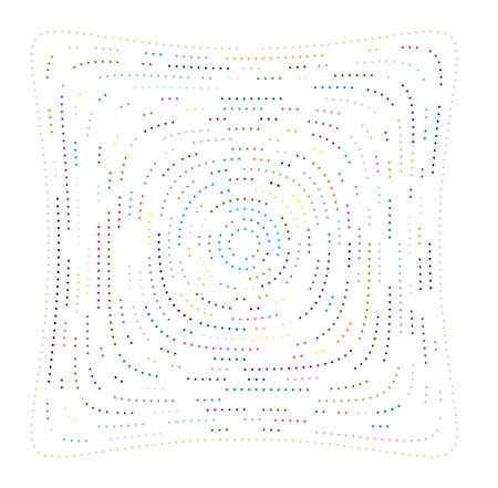 Squeeze distortion square particle element. Abstract geometric illustrationのイラスト素材