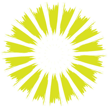 Radial element with grungy, grunge radiating lines. Burst, starburst, sunburst with grungy spokesのイラスト素材