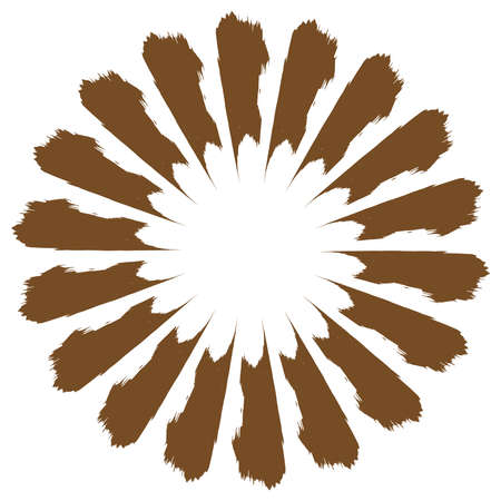 Radial element with grungy, grunge radiating lines. Burst, starburst, sunburst with grungy spokesのイラスト素材