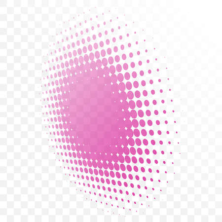 Colorful halftone vector pattern, texture in 3d perspective. Circles, dots, screentone illustration. Freckle, stipple-stippling, speckles illustration. Pointillist vector artのイラスト素材