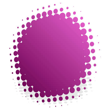 Colorful halftone vector pattern, texture in 3d perspective. Circles, dots, screentone illustration. Freckle, stipple-stippling, speckles illustration. Pointillist vector artのイラスト素材