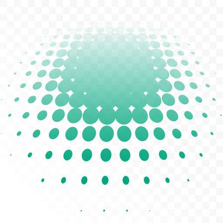 Colorful halftone vector pattern, texture in 3d perspective. Circles, dots, screentone illustration. Freckle, stipple-stippling, speckles illustration. Pointillist vector artのイラスト素材