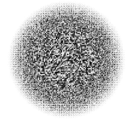 Halftone (half-tone) element. Dots, circles, speckles and freckles vector illustration. Stipple-stippling designのイラスト素材