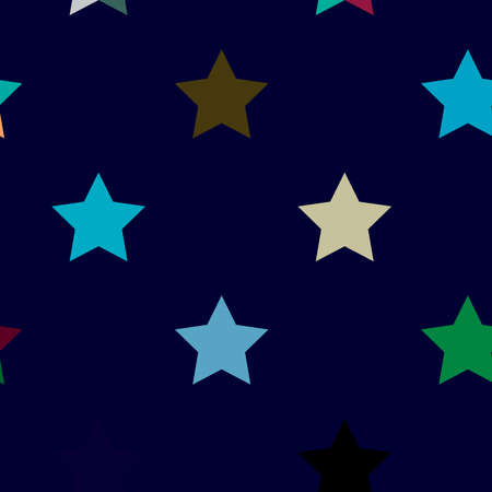 Repeatable star background, star pattern. Seamless starry wrapping paper pattern. Vector illustrationのイラスト素材