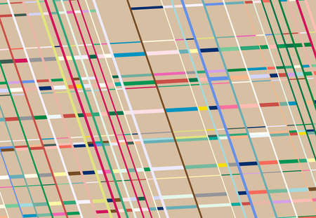 Colorful, multicolor oblique, diagonal and slanted mesh-grid abstract geometric background in rectangular format. Vector illustrationのイラスト素材