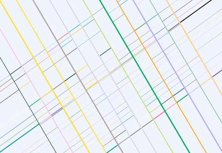 Colorful, multicolor oblique, diagonal and slanted mesh-grid abstract geometric background in rectangular format. Vector illustrationのイラスト素材