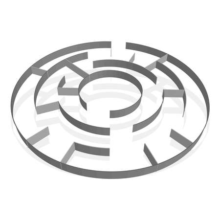 Solvable 3D Mazes, Labyrinths. Puzzle, brain teaser gameのイラスト素材