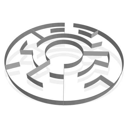 Solvable 3D Mazes, Labyrinths. Puzzle, brain teaser gameのイラスト素材