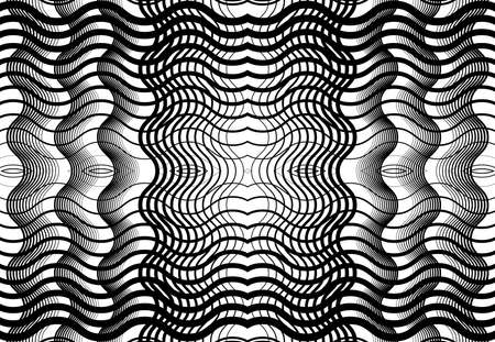repeatable and tileable grid, mesh of zig-zag, criss-cross and wavy interlace, intertwine and...