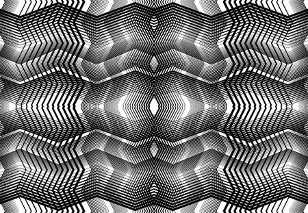 repeatable and tileable grid, mesh of zig-zag, criss-cross and wavy interlace, intertwine and...