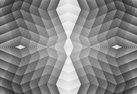repeatable and tileable grid, mesh of zig-zag, criss-cross and wavy interlace, intertwine and...