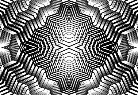 repeatable and tileable grid, mesh of zig-zag, criss-cross and wavy interlace, intertwine and...