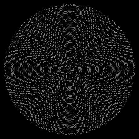 Radial, radiating lines abstract burst element. Concentric whirligig volute, helix spreading stripes. Circular, cyclic strips, streaks circle shape.Twist, spiral and rotation,loop concept illustrationのイラスト素材