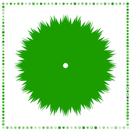 Green, organic-angular geometric generative art shapes, abstract vector illustrationのイラスト素材