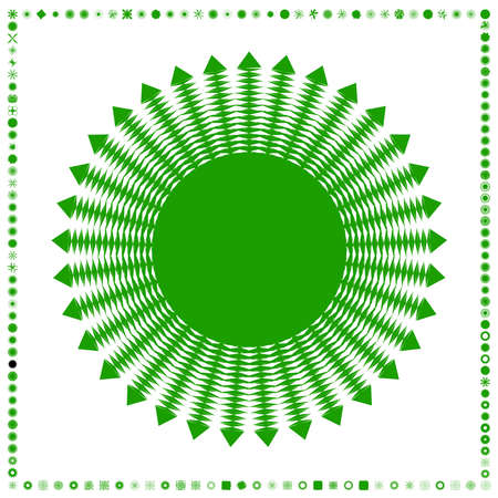 Green, organic-angular geometric generative art shapes, abstract vector illustrationのイラスト素材
