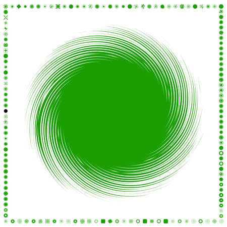 Green, organic-angular geometric generative art shapes, abstract vector illustrationのイラスト素材