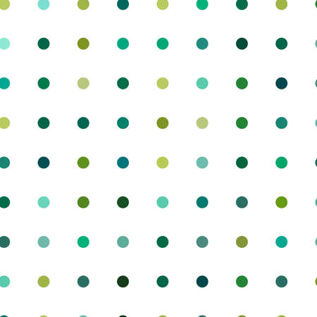 Circles, dots, polka-dots seamlessly repeatable colorful pattern, background. Speckle, stipple, stippling illustration. Vectorのイラスト素材