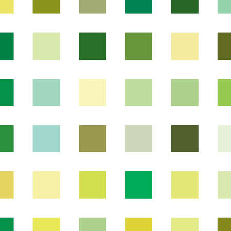 Simple, plain colorful squares repeatable, seamless background, pattern. Squares checkered, chequered background illustration. Grid, mesh, chequr lattice, grating vectorのイラスト素材