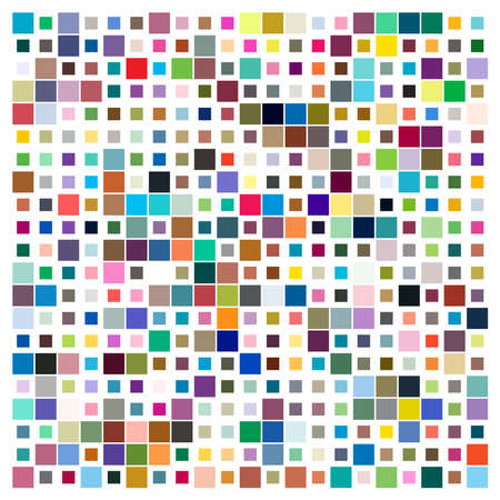 Random size Squares vector illustration. Squares design element, square pattern. Blocks illustration. Mesh, grid textureのイラスト素材