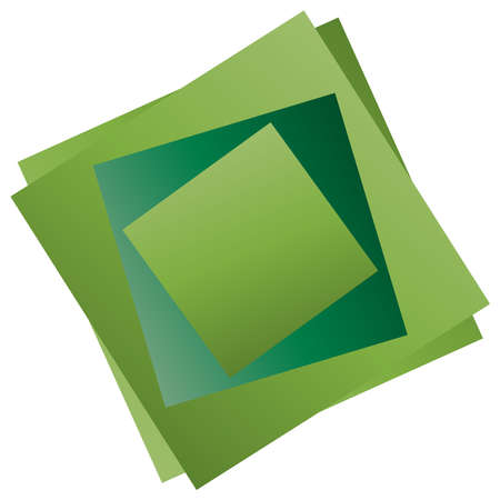 Random rotated overlapping chaotic Squares vector illustration. Colorful squares spiral stack vector design elementのイラスト素材