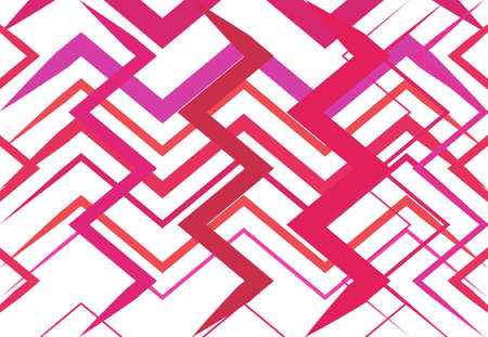 Geometric structure, network, chaotic jumble of straight, angular intersecting lines. Abstract random grid, mesh. Colorful background, texture and patternのイラスト素材