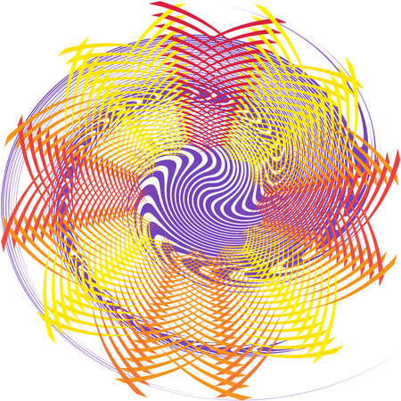 Overlaying abstract Spiral, Swirl, Twirl vector. Volute, helix, cochlear vertigo circular, geometric illustration. Abstract circleのイラスト素材