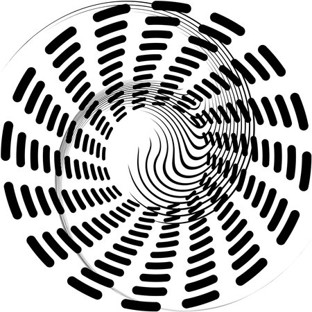 Overlaying abstract Spiral, Swirl, Twirl vector. Volute, helix, cochlear vertigo circular, geometric illustration. Abstract circleのイラスト素材