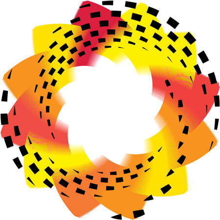 Overlaying abstract Spiral, Swirl, Twirl vector. Volute, helix, cochlear vertigo circular, geometric illustration. Abstract circleのイラスト素材