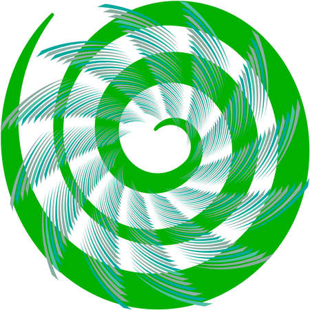 Overlaying abstract Spiral, Swirl, Twirl vector. Volute, helix, cochlear vertigo circular, geometric illustration. Abstract circleのイラスト素材