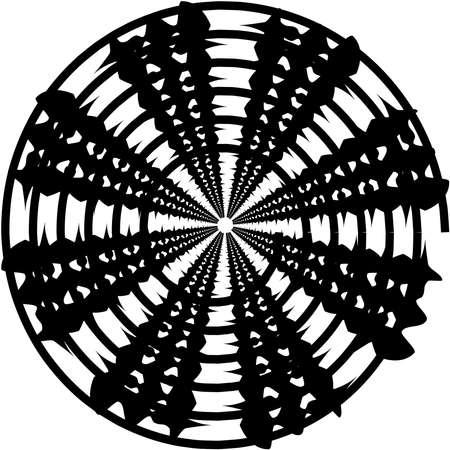 Overlaying abstract Spiral, Swirl, Twirl vector. Volute, helix, cochlear vertigo circular, geometric illustration. Abstract circleのイラスト素材