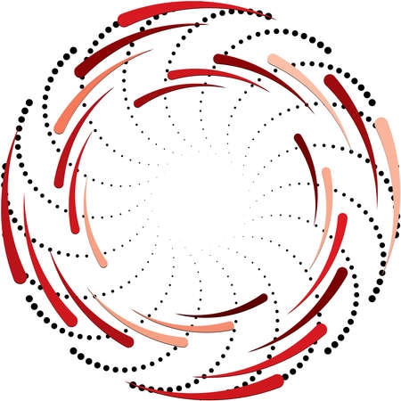Overlaying abstract Spiral, Swirl, Twirl vector. Volute, helix, cochlear vertigo circular, geometric illustration. Abstract circleのイラスト素材