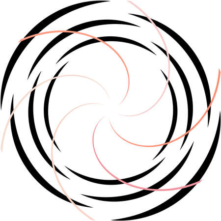 Overlaying abstract Spiral, Swirl, Twirl vector. Volute, helix, cochlear vertigo circular, geometric illustration. Abstract circleのイラスト素材