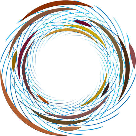 Overlaying abstract Spiral, Swirl, Twirl vector. Volute, helix, cochlear vertigo circular, geometric illustration. Abstract circleのイラスト素材