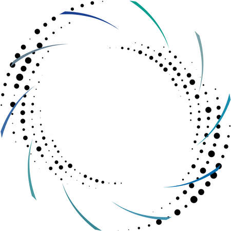 Overlaying abstract Spiral, Swirl, Twirl vector. Volute, helix, cochlear vertigo circular, geometric illustration. Abstract circleのイラスト素材