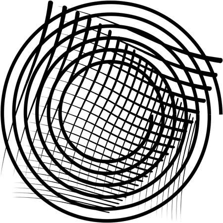 Overlaying abstract Spiral, Swirl, Twirl vector. Volute, helix, cochlear vertigo circular, geometric illustration. Abstract circleのイラスト素材