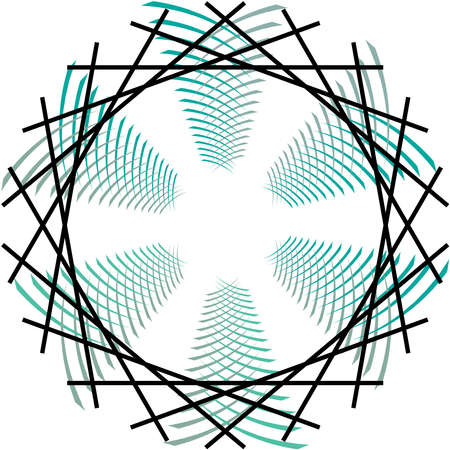 Overlaying abstract Spiral, Swirl, Twirl vector. Volute, helix, cochlear vertigo circular, geometric illustration. Abstract circleのイラスト素材