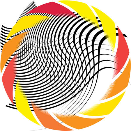 Overlaying abstract Spiral, Swirl, Twirl vector. Volute, helix, cochlear vertigo circular, geometric illustration. Abstract circleのイラスト素材