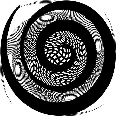 Overlaying abstract Spiral, Swirl, Twirl vector. Volute, helix, cochlear vertigo circular, geometric illustration. Abstract circleのイラスト素材