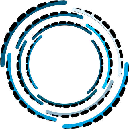 Overlaying abstract Spiral, Swirl, Twirl vector. Volute, helix, cochlear vertigo circular, geometric illustration. Abstract circleのイラスト素材