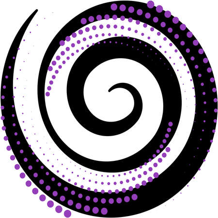 Overlaying abstract Spiral, Swirl, Twirl vector. Volute, helix, cochlear vertigo circular, geometric illustration. Abstract circleのイラスト素材