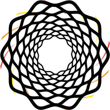 Overlaying abstract Spiral, Swirl, Twirl vector. Volute, helix, cochlear vertigo circular, geometric illustration. Abstract circleのイラスト素材