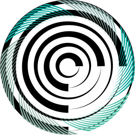 Overlaying abstract Spiral, Swirl, Twirl vector. Volute, helix, cochlear vertigo circular, geometric illustration. Abstract circleのイラスト素材