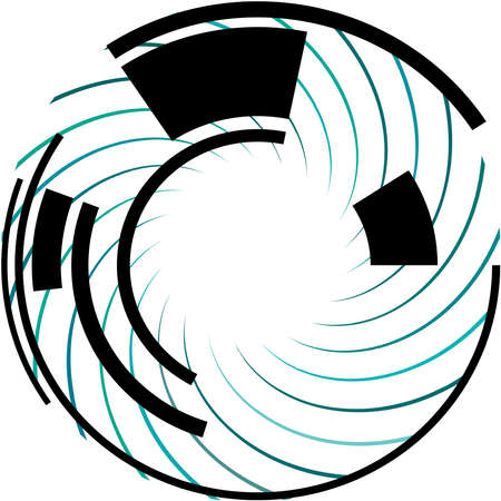 Overlaying abstract Spiral, Swirl, Twirl vector. Volute, helix, cochlear vertigo circular, geometric illustration. Abstract circleのイラスト素材