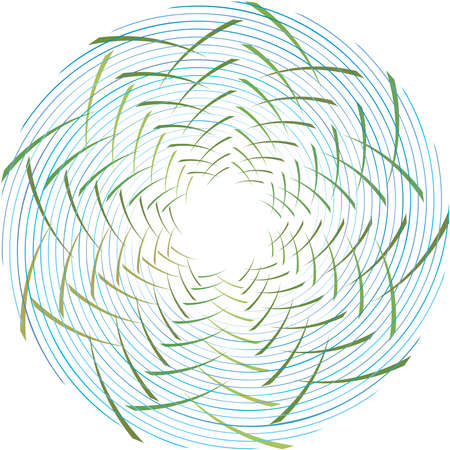 Overlaying abstract Spiral, Swirl, Twirl vector. Volute, helix, cochlear vertigo circular, geometric illustration. Abstract circleのイラスト素材