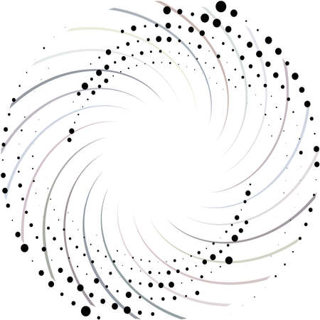 Overlaying abstract Spiral, Swirl, Twirl vector. Volute, helix, cochlear vertigo circular, geometric illustration. Abstract circleのイラスト素材