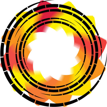 Overlaying abstract Spiral, Swirl, Twirl vector. Volute, helix, cochlear vertigo circular, geometric illustration. Abstract circleのイラスト素材