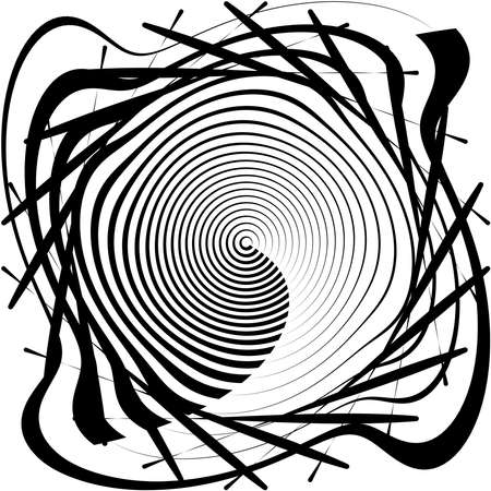 Overlaying abstract Spiral, Swirl, Twirl vector. Volute, helix, cochlear vertigo circular, geometric illustration. Abstract circleのイラスト素材