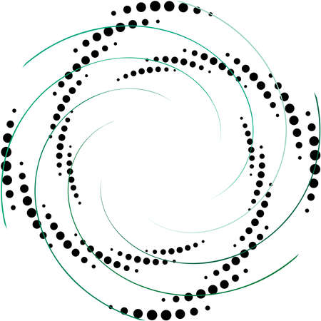 Overlaying abstract Spiral, Swirl, Twirl vector. Volute, helix, cochlear vertigo circular, geometric illustration. Abstract circleのイラスト素材