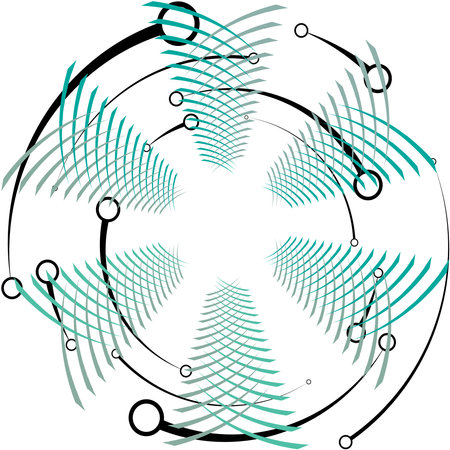 Overlaying abstract Spiral, Swirl, Twirl vector. Volute, helix, cochlear vertigo circular, geometric illustration. Abstract circleのイラスト素材
